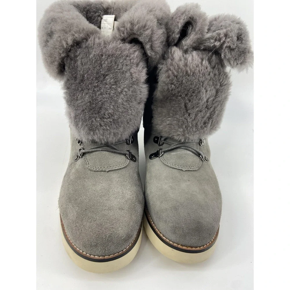 Australia Luxe Collective Boots Womens 11 Gray Yael Sheepskin Shearling‎ Winter